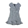 Atmos & Here Black Check V Neck Mini Dress Size 10 Brand New Women’s