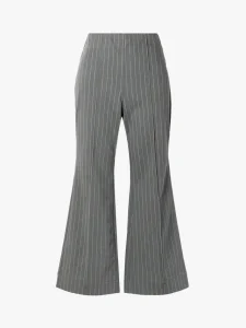 Ganni Cropped Recycled Twill Flared Pants