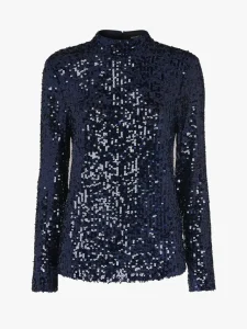Whistles High-Neck Sequin Top